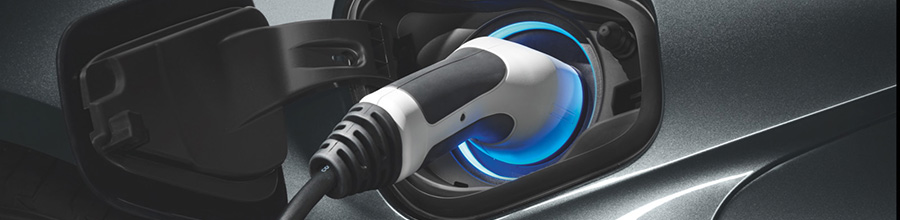 Close up of the electric plug of the BMW i8